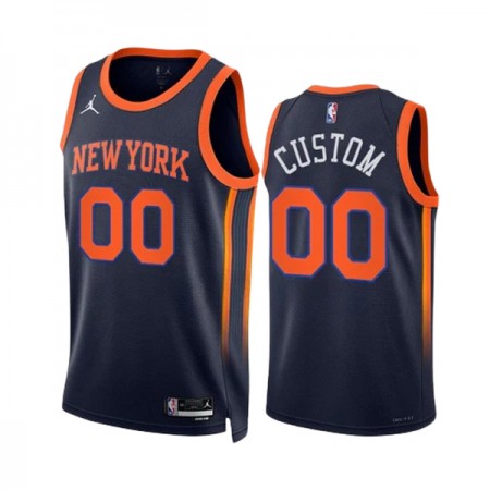 Dres New York Knicks Prilagođeni Jordan 2022-23 Statement Edition Navy Swingman